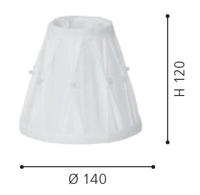 Leuchtenzubehör 1+1 Vintage, Ø 14 cm, inkl. Perlen, E14, weiß