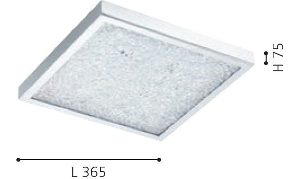 Deckenleuchte Cardito, LED, 36,5 x 36,5 cm, mit Farbwechsel, mit Fernbedienung