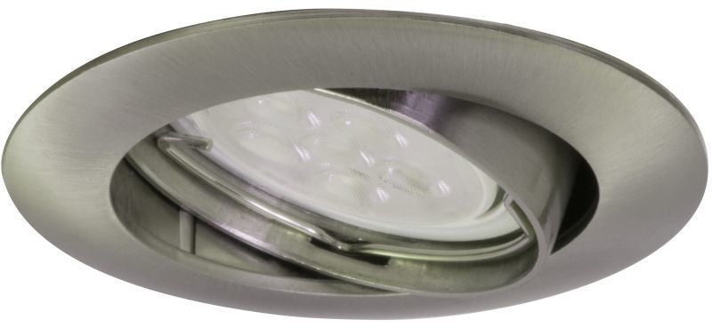 Deckeneinbauleuchte LED Einbauleuchten 3er-Set Ø 8,2 cm metallisch 1-flammig rund