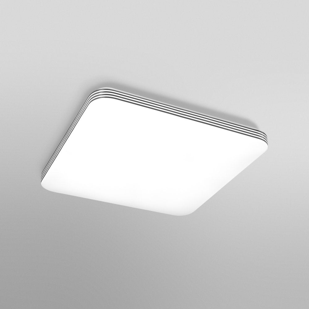 Leuchte Orbis Sensor Ceiling White And Chrome Square 530Mm 3000K