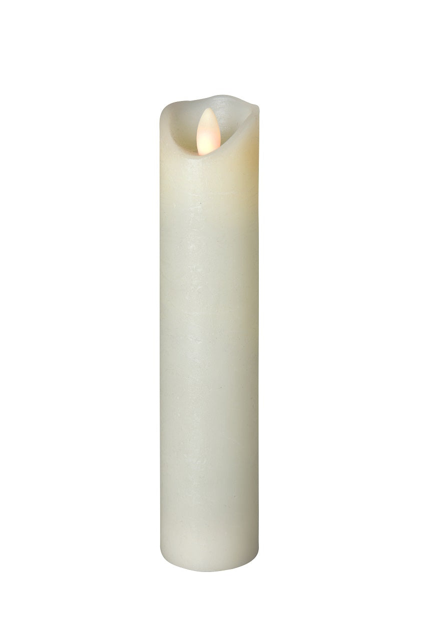 LED Kerze SHINE LED 5x22,5 elfenb,schmal Echtwachs mit Timer, Fernbedienung exkl.