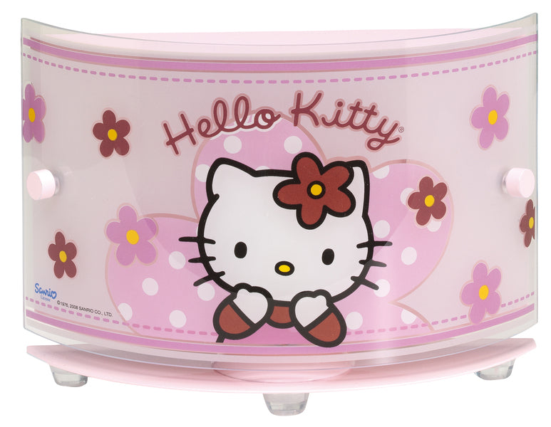 Kinder Nachttischlampe Hello Kitty Breite 22 cm rosa 1-flammig halbrund