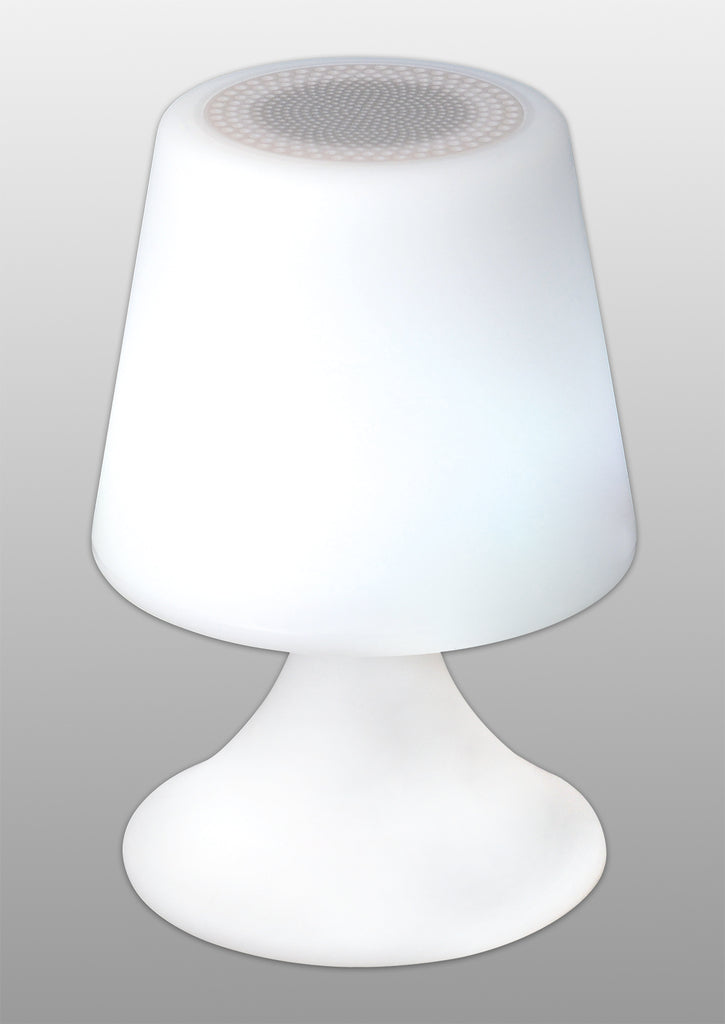 Tischleuchte Deko-Leuchte mit Bluetooth Höhe 25,5 cm weiß 1-flammig rund