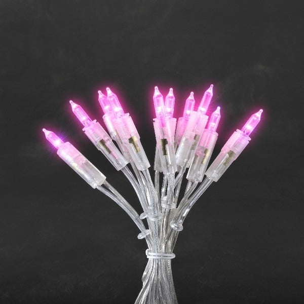 Lichterkette Mini-Lichterkette Länge 6,6m pink mehrflammig rechteckig