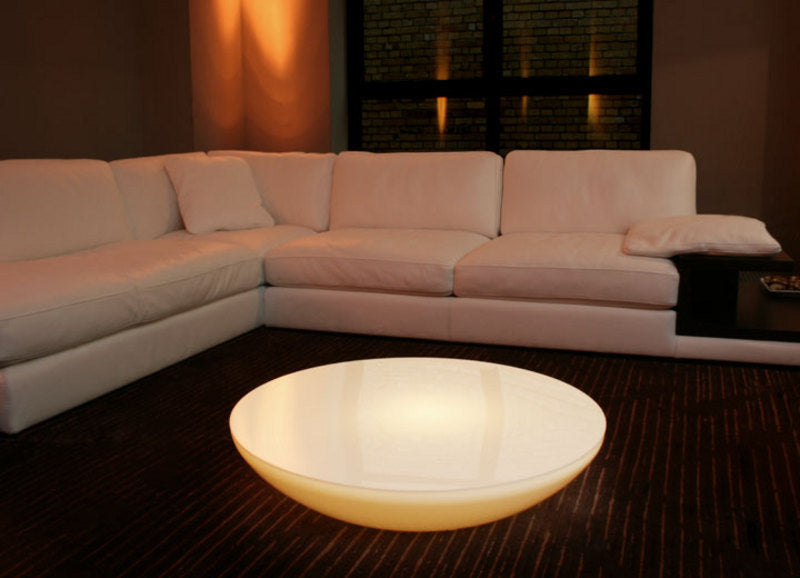 Lounge Tisch Lounge Variation Indoor Ø 84,5 cm weiß 1-flammig rund