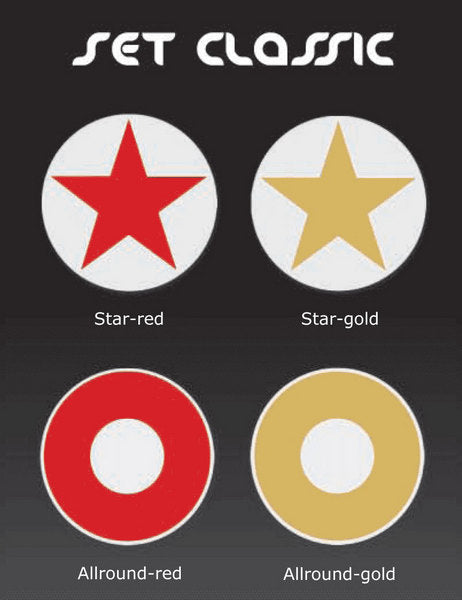 moree Dekorauflage - Classic - Star gold Ø 38 cm rot-gold rund