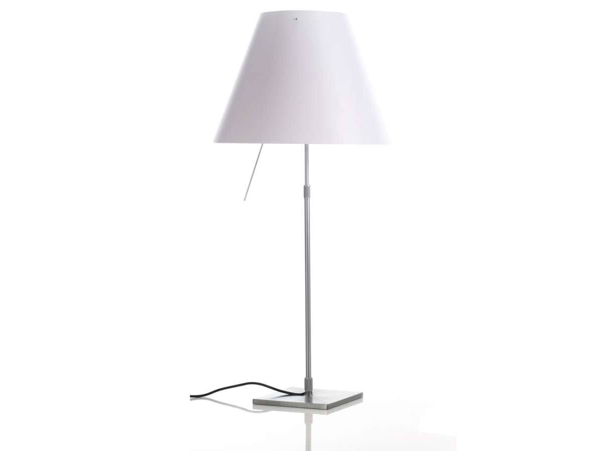 Designerleuchte Costanza Table Alu (ohne Schirm), 76-110 cm, Sensordimmer